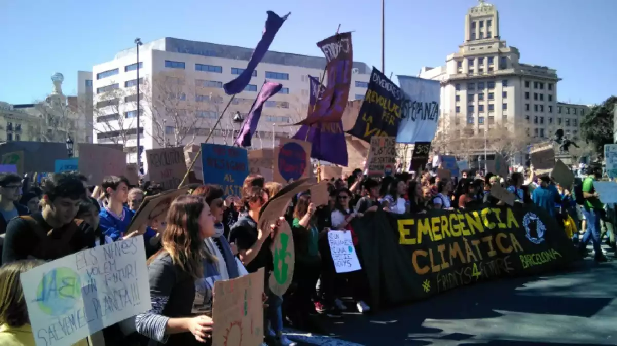 En marzo pasado hubo en Barcelona y Madrid las primeras manifestaciones multitudinarias contra el Cambio Climático