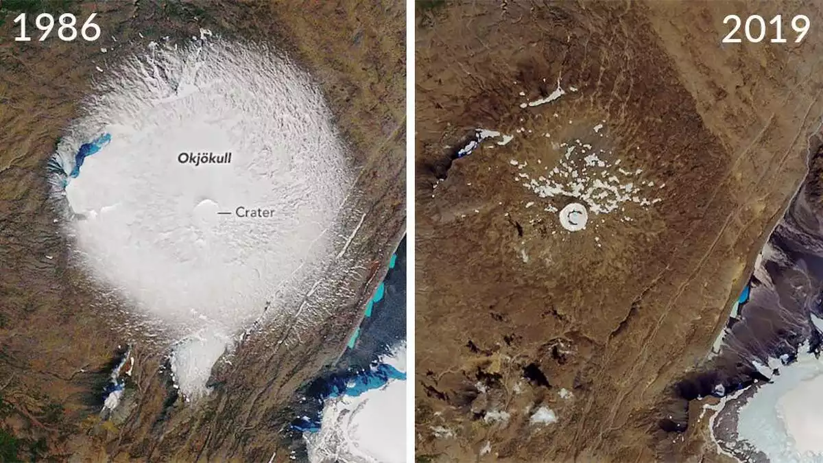 Okjökull, la primera glacera a desaparèixer d'Islàndia