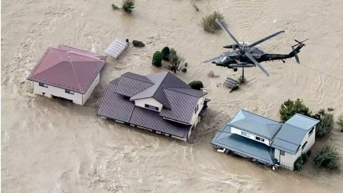 Imatge dels efectes del tifó Hagibis al Japó