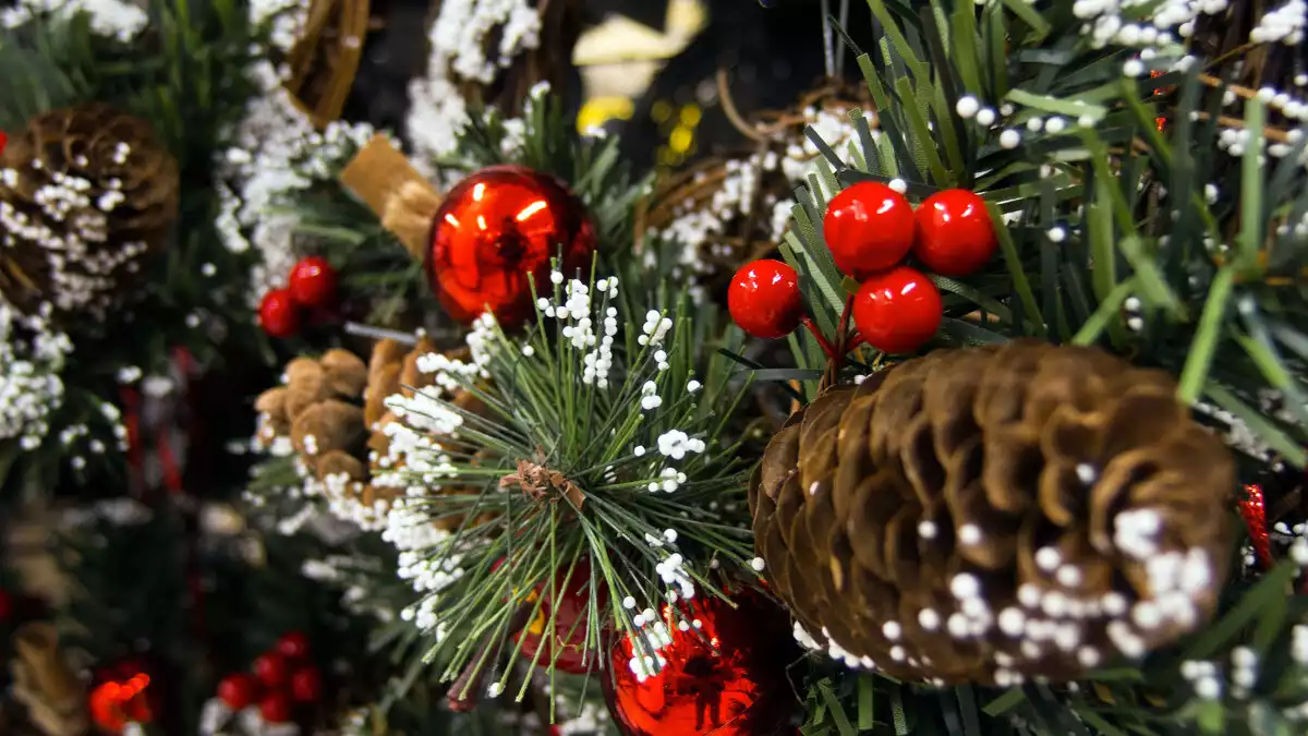 Imatge de la decoració d'un arbre de Nadal