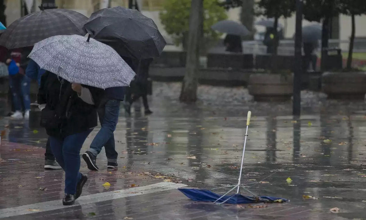 Dona amb paraigües