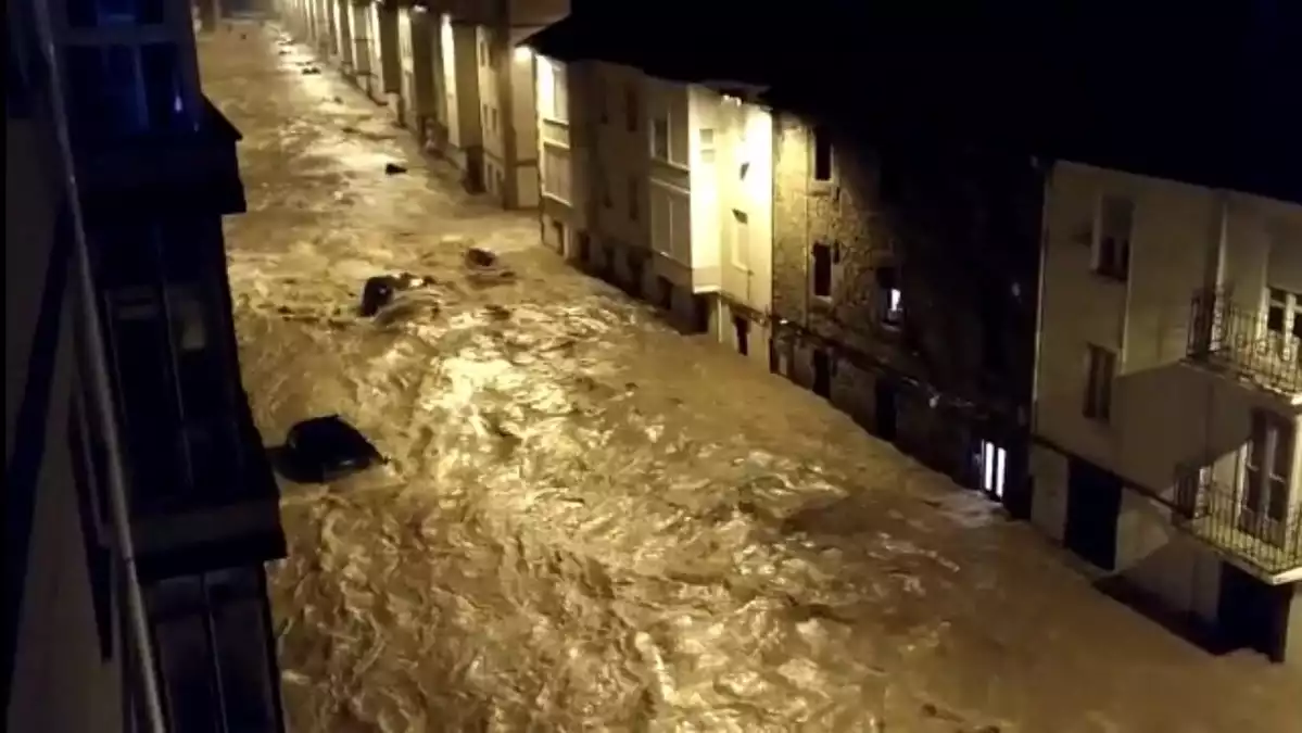 Imatge de les inundacions que ha causat el temporal