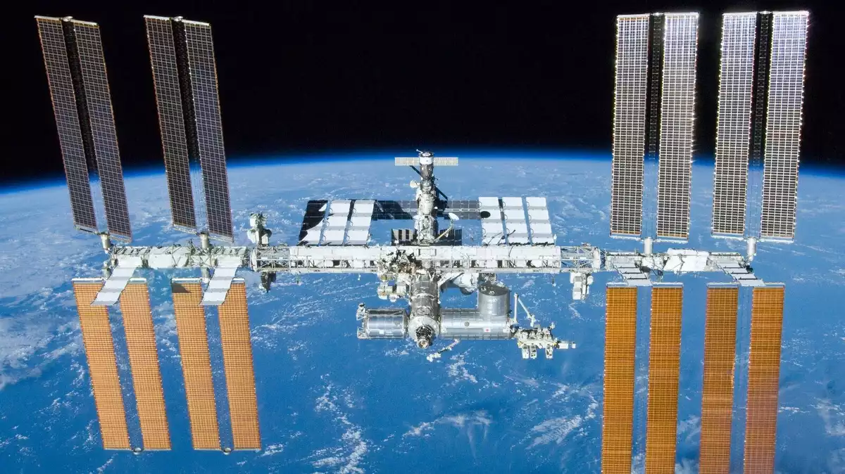 Imatge de l'Estació Espacial Internacional des de l'espai